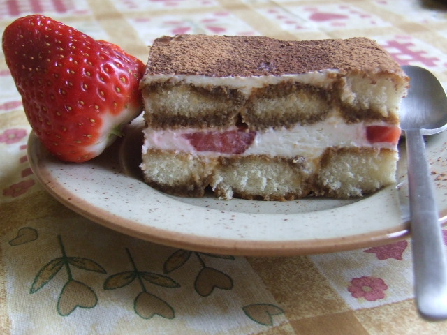 Jahodové tiramisu